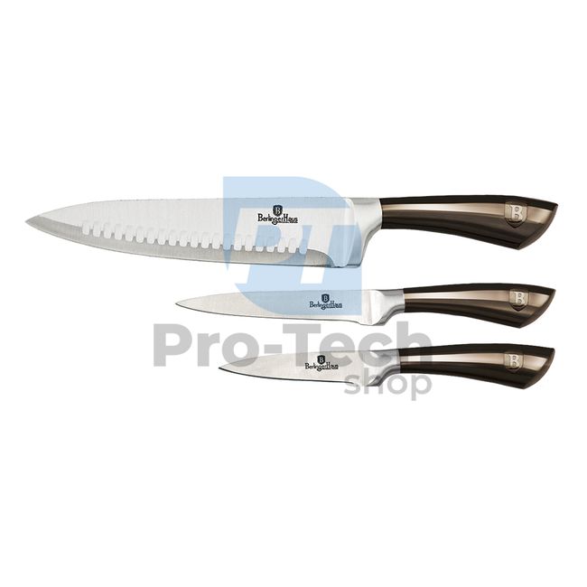 3-dijelni set kuhinjskih noževa od nehrđajućeg čelika BLACK 20366