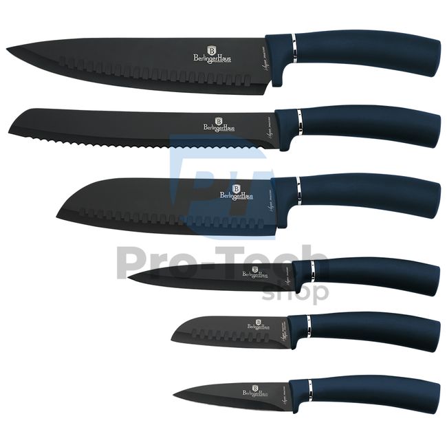 6-dijelni set kuhinjskih noževa od nehrđajućeg čelika AQUAMARINE 20059