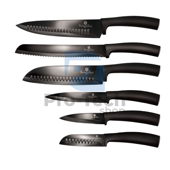 6-dijelni set kuhinjskih noževa od nehrđajućeg čelika BLACK 20369