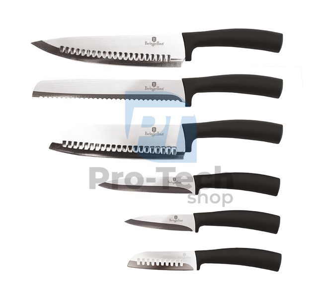 6-dijelni set kuhinjskih noževa od nehrđajućeg čelika BLACK 20462