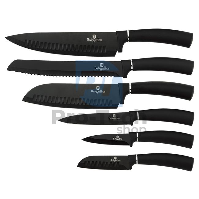 6-dijelni set kuhinjskih noževa od nehrđajućeg čelika BLACK 20464