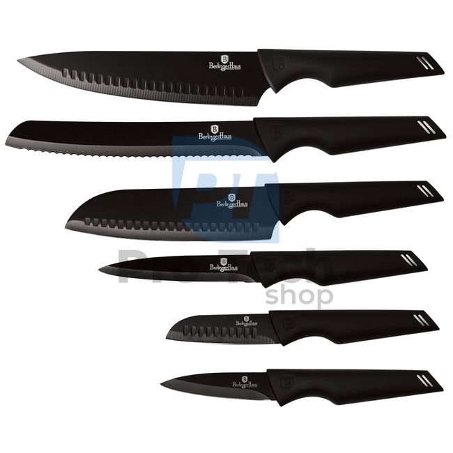 6-dijelni set kuhinjskih noževa od nehrđajućeg čelika BLACK 20465