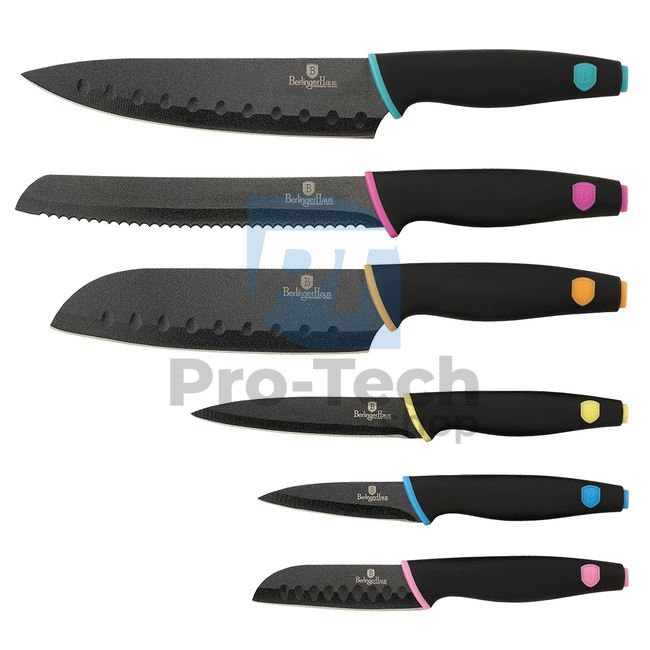 6-dijelni set kuhinjskih noževa od nehrđajućeg čelika BLACK 20923