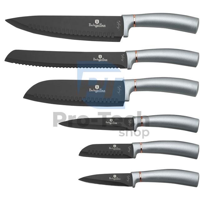6-dijelni set kuhinjskih noževa od nehrđajućeg čelika GREY 19857