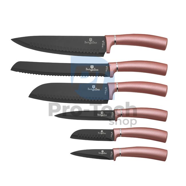 6-dijelni set kuhinjskih noževa od nehrđajućeg čelika PINK 19955