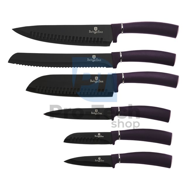 6-dijelni set kuhinjskih noževa od nehrđajućeg čelika PURPLE 20269
