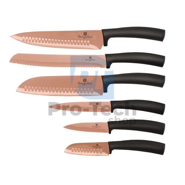 6-dijelni set kuhinjskih noževa od nehrđajućeg čelika ROSE GOLD 19700