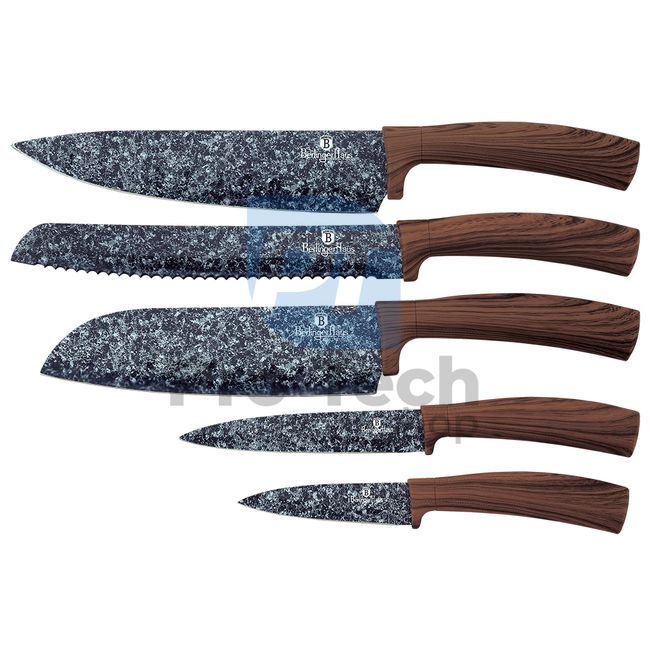 6-dijelni set kuhinjskih noževa od nehrđajućeg čelika s akrilnim stalkom ORIGINAL WOOD 20857