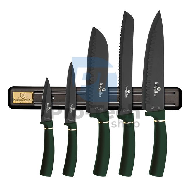 6-dijelni set kuhinjskih noževa od nehrđajućeg čelika s magnetnim držačem EMERALD 20168