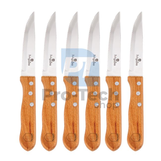 6-dijelni set noževa za odreske s drvenom drškom 20969
