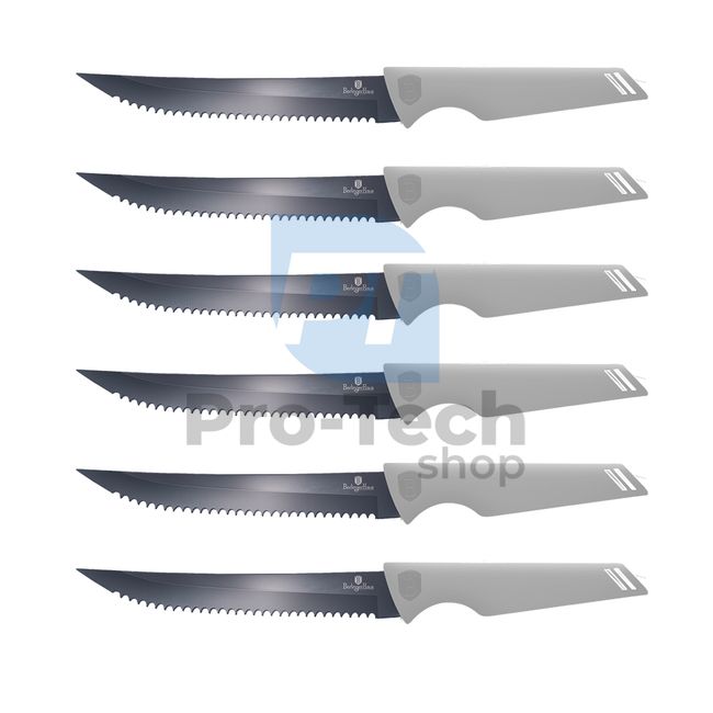 6-dijelni set noževa za odreske od nehrđajućeg čelika MATT GREY 20729
