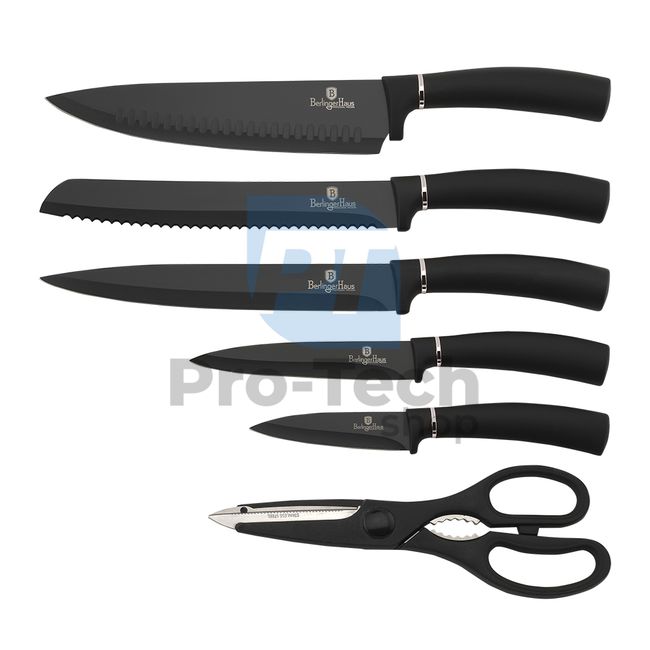 7-dijelni set kuhinjskih noževa od nehrđajućeg čelika sa stalkom BLACK 20473