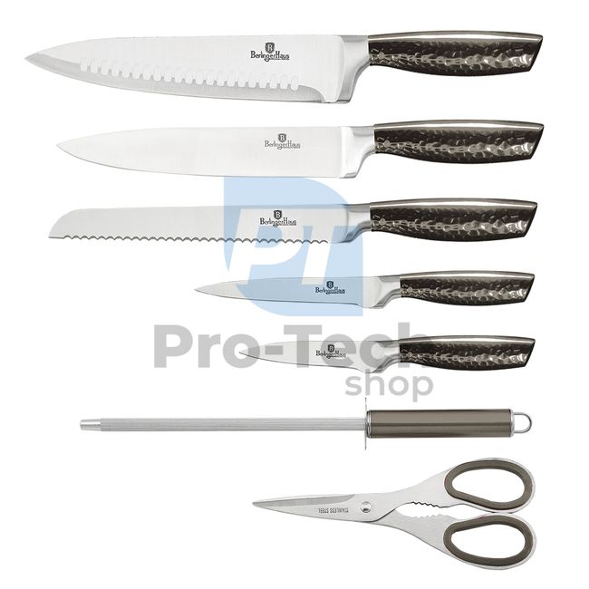 8-dijelni set kuhinjskih noževa od nehrđajućeg čelika s akrilnim stalkom BLACK 20374