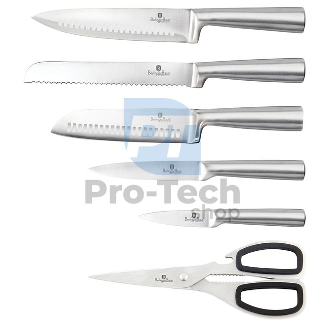 8-dijelni set kuhinjskih noževa od nehrđajućeg čelika sa stalkom od bambusa 20480