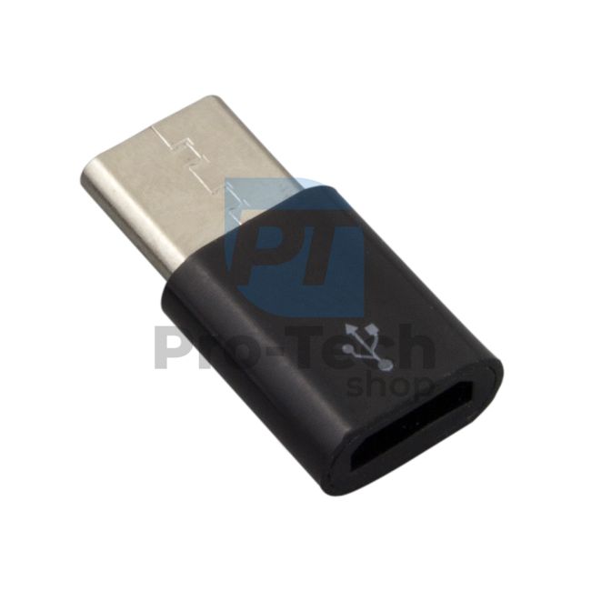 Micro USB 2.0 - USB-C adapter, crni 72426