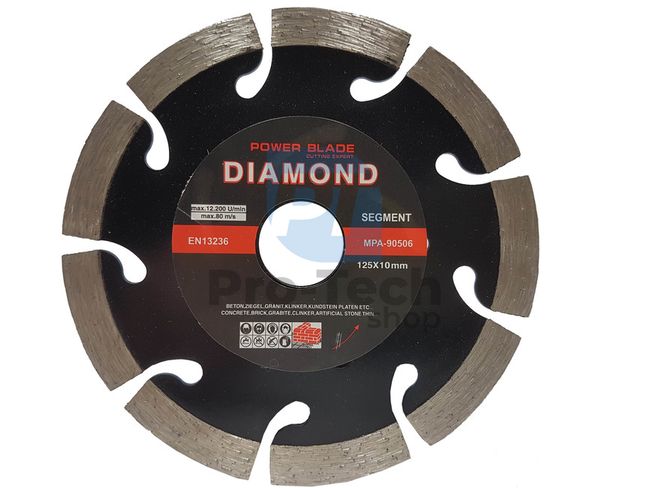 Dijamantni disk SEGMENT 125 mm x 10 mm x 22,2 mm 04112