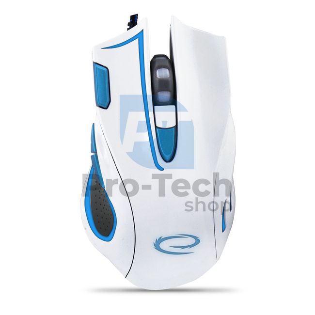 USB gaming miš s LED pozadinskim osvjetljenjem 7D HAWK, bijelo-plavi 72702