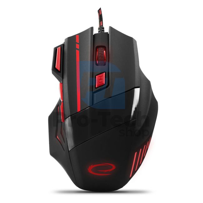 USB gaming miš s LED pozadinskim osvjetljenjem 7D WOLF, crveni 72691