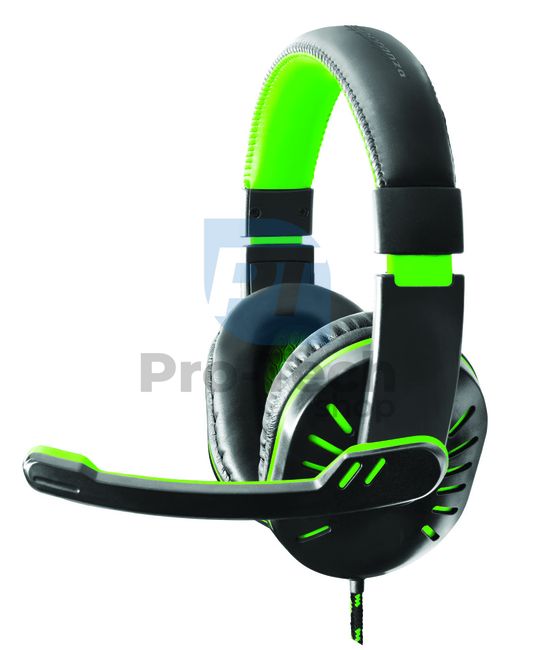 Gaming slušalice s mikrofonom CROW, zelene 72662