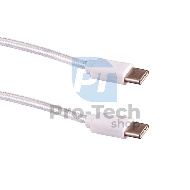 USB C na USB C 3.1 kabel, 1m, bijeli, pleten 72386