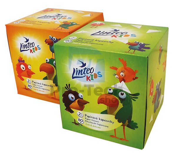 Dvoslojne kozmetičke maramice 80kom LINTEO KIDS BOX 30411