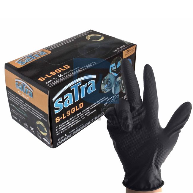 Nitrilne rukavice L 8-9" 100kom SATRA S-L9GLD 14548