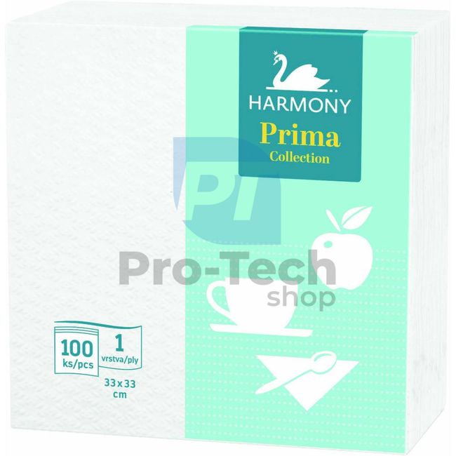 Jednoslojne papirnate salvete HARMONY PRIMA 33x33cm - 100kom 30381