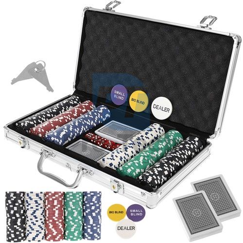 Poker - Set od 300 žetona u metalnoj kutiji HQ 74931