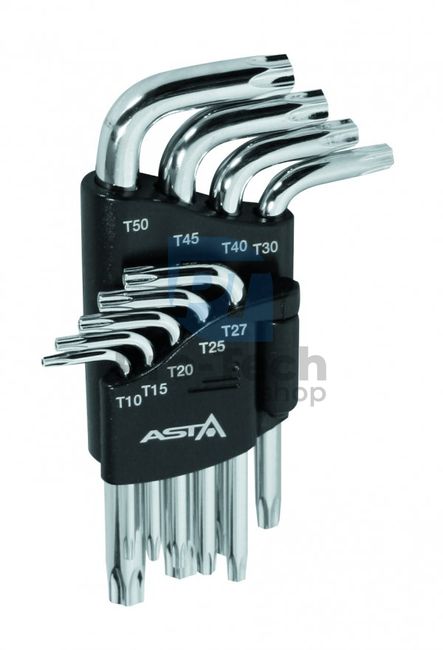 Set kratkih TORX ključeva T10-T50 s rupom 9kom pro Asta A-712TF1 05524