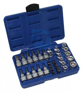 Set nasadnih ključeva i bitova TORX 34 kom Pro Asta A-TXSET34 02888