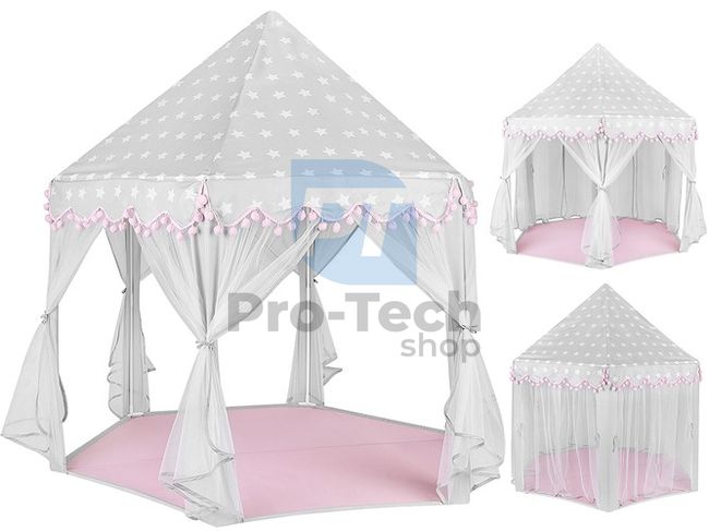 Sivi i ružičasti dječji šator - Kruzzel 8772 75316