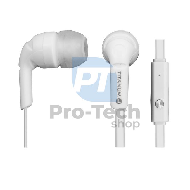 In-ear slušalice s mikrofonom, bijele 73353