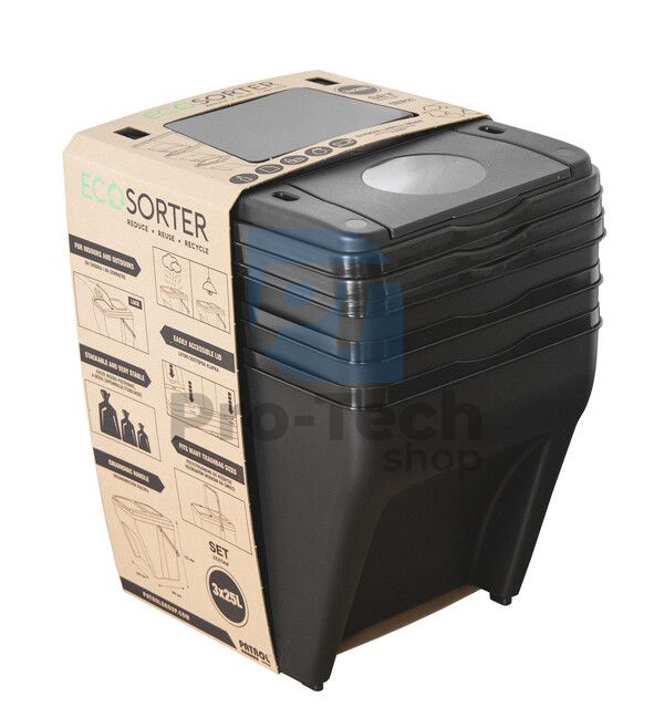 Složiva kanta za smeće ECOSORTER za sortirani otpad 3x25l 16395