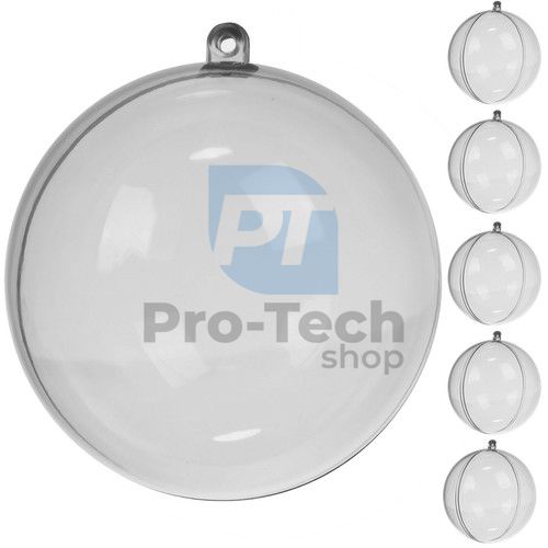 Prozirni božićni ukrasi 10 cm - set od 5 komada Ruhhy 22276 76100