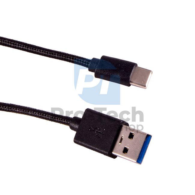 USB-C kabel 3.0, 1m, crni, pleteni 72375