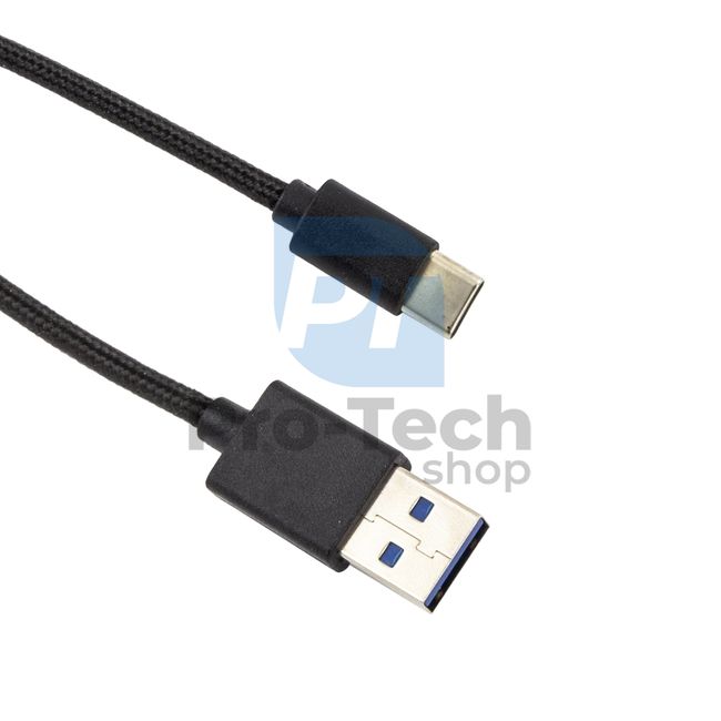 USB-C kabel 3.0, 2m, crni, pleteni 72383