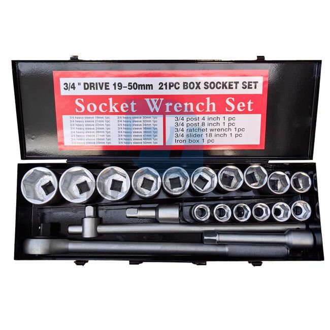 Veliki spremnik gole set 21 kom 6-point 3/4" M Pro-Tech TOOLS 00655