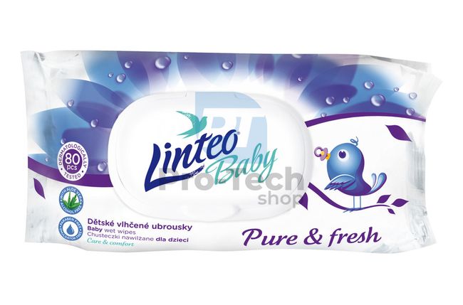 Vlažne maramice Linteo Baby Pure and Fresh 80 kom s plastičnim zatvaračem 30430