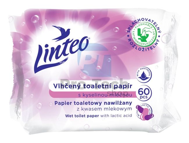 Vlažni toaletni papir s mliječnom kiselinom Linteo Satin 60kom 30443